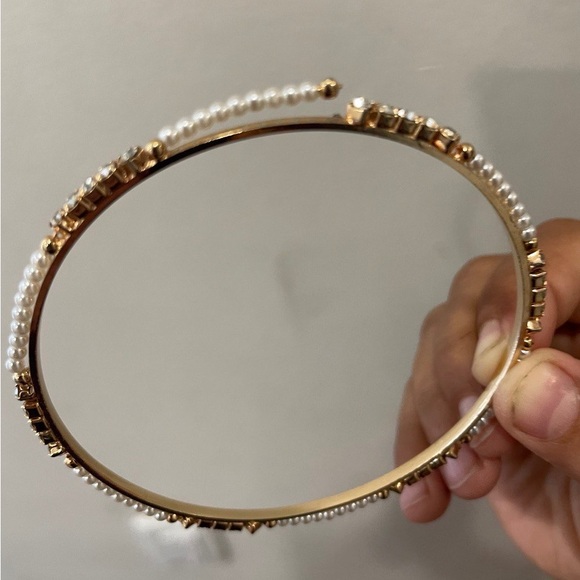 Freshwater Pearl & Zircon Bangles Set - Picture 7 of 7